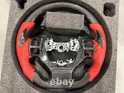 Carbon fiber steering wheel+Cover For Lexus IS 250 200 350 200 ISF GS RC F Red