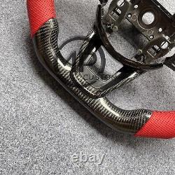 Carbon fiber steering wheel Red perforted Leather Fit for Acura TLX 2021-2025