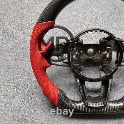 Carbon fiber steering wheel Red perforted Leather Fit for Acura TLX 2021-2025