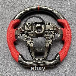 Carbon fiber steering wheel Red perforted Leather Fit for Acura TLX 2021-2025