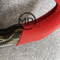 Carbon fiber steering wheel Red perforted Leather Fit for Acura TLX 2021-2025
