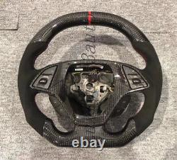 Carbon fiber steering wheel button cover(Installation)for Chevrolet C7 2014-19