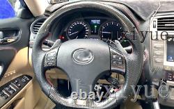 Carbon fiber steering wheel+cover+Paddle+button For Lexus IS 250 300 ISF 2001+