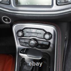 Center Console Interior Accessories Decor for Dodge Challenger 15+ Carbon Fiber