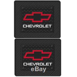 Chevy Red Racing Rubber Mats Steering Wheel Cover License Plate Frame Universal