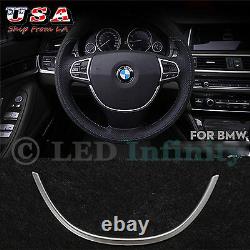 Chrome Silver Steering Wheel Cover Trim For 2010-2015 BMW F10 F11 520i 528i 535i