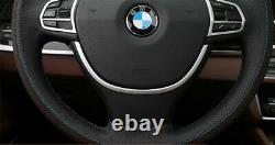 Chrome Silver Steering Wheel Cover Trim For 2010-2015 BMW F10 F11 520i 528i 535i