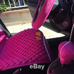 Circle Cool Pink 21601 Neck Cushion Shift Knob Seat Belt Steering Wheel Cover