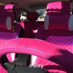 Circle Cool Pink 21601 Neck Cushion Shift Knob Seat Belt Steering Wheel Cover