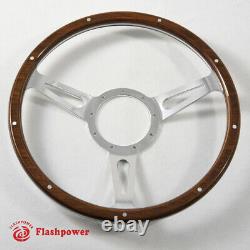 Classic Laminated Wood Steering Wheel Ford Mustang Shelby AC Cobra Vintage
