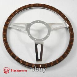 Classic Laminated Wood Steering Wheel Ford Mustang Shelby AC Cobra Vintage
