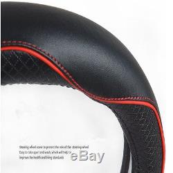 Comfort & Durability 15 inch Universal Genuine Leather Car Steering Wheel Cover