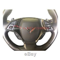 Corvette C7 Steering Wheel Cover Carbon Fiber