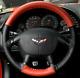 Corvette Steering Wheel Cover Euro-Style Two-Tone 1997-2004 C5 & Z06 Red/Black