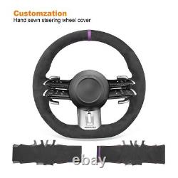 Custom Alcantara Car Steering Wheel Cover for Mercedes-Benz AMG GT E53 E63