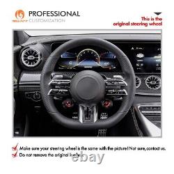 Custom Alcantara Car Steering Wheel Cover for Mercedes-Benz AMG GT E53 E63