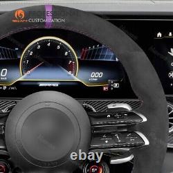 Custom Alcantara Car Steering Wheel Cover for Mercedes-Benz AMG GT E53 E63