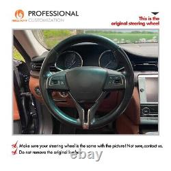 Custom Alcantara Real Leather Steering Wheel Cover for Maserati Levante Ghibli