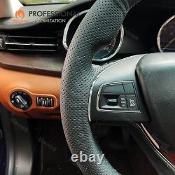 Custom Alcantara Real Leather Steering Wheel Cover for Maserati Levante Ghibli