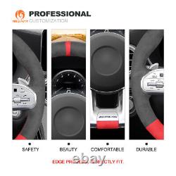 Custom Alcantara Steering Wheel Cover for Benz AMG GT C190 R190 A35 A45 C43 C63