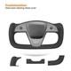 Custom Alcantara Steering Wheel Cover for Tesla Model S Yoke Model X 2021-2023