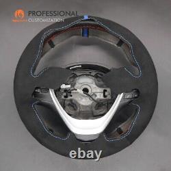 Custom Black Alcantara Steering Wheel Cover for BMW 3 Series F30 F34 F22 F23 F32