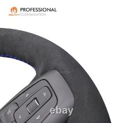 Custom Black Alcnatara Car Steering Wheel Cover Wrap for GMC Sierra 1500 Limited