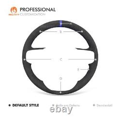 Custom Black Alcnatara Car Steering Wheel Cover Wrap for GMC Sierra 1500 Limited