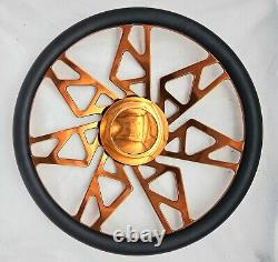 Custom Copper Steering Wheel With Adapter And Black Grip