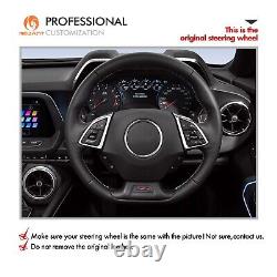 Custom DIY Stitch Alcantara Steering Wheel Cover for Chevrolet Camaro 2017-2022