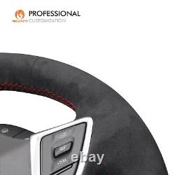Custom DIY Stitch Alcantara Steering Wheel Cover for Chevrolet Camaro 2017-2022