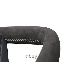 Custom Dark Gray Alcantara Steering Wheel Cover for Tesla Yoke Model S Model X