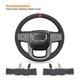 Custom Hand Stitch Alcantara Steering Wheel Cover for GMC Sierra 1500 Limited
