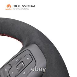 Custom Hand Stitch Alcantara Steering Wheel Cover for GMC Sierra 1500 Limited
