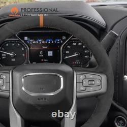 Custom Hand Stitch Alcnatara Steering Wheel Cover for GMC Sierra 1500 Limited