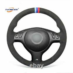 DIY Black Car Steering Wheel Cover Wrap for BMW E36 E35 E46 E45 E39 M3 #D017