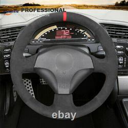 DIY Black Car Steering Wheel Cover Wrap for Honda S2000 Civic SI #A009
