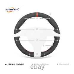 DIY Black Car Steering Wheel Cover Wrap for Porsche 911 Boxster Cayman #A011
