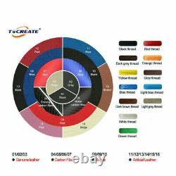 DIY Black Car Steering Wheel Cover Wrap for Porsche 911 Boxster Cayman #D009