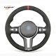 DIY Black Car Steering Wheel Cover for BMW F30 F34 F22 F23 F32 F33 F36 #A017