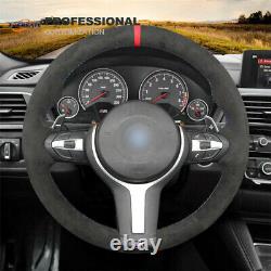 DIY Black Car Steering Wheel Cover for BMW F30 F34 F22 F23 F32 F33 F36 #A017