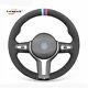 DIY Black Car Steering Wheel Cover for BMW F30 F34 F22 F23 F32 F33 F36 #D019