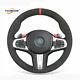 DIY Black Car Steering Wheel Cover for BMW F90 F92 F93 F97 F98 F95 F96 X3 #D029