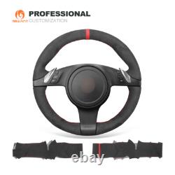 DIY Custom Alcantara Car Steering Wheel Cover for Porsche 911 Boxster Cayman