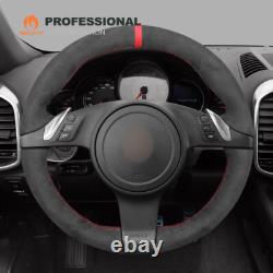DIY Custom Alcantara Car Steering Wheel Cover for Porsche 911 Boxster Cayman