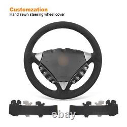 DIY Custom Black Alcantara Car Steering Wheel Cover for Porsche Cayenne 2004