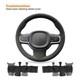 DIY Custom Dark Gray Alcantara Car Steering Wheel Cover for Volvo XC90 2015-2017