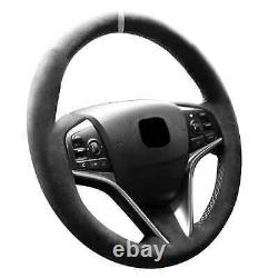DIY Hand Stitch Alcantara Car Steering Wheel Cover For Honda Acura MDX 2014-2018