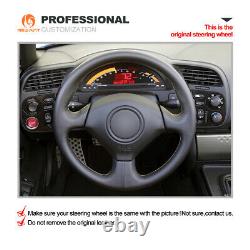 DIY Hand-sewn Alcantara Car Steering Wheel Cover Wrap for Honda S2000 Civic SI