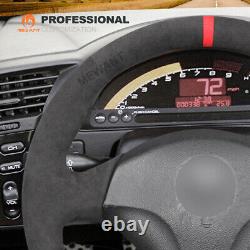 DIY Hand-sewn Alcantara Car Steering Wheel Cover Wrap for Honda S2000 Civic SI